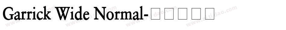 Garrick Wide Normal字体转换